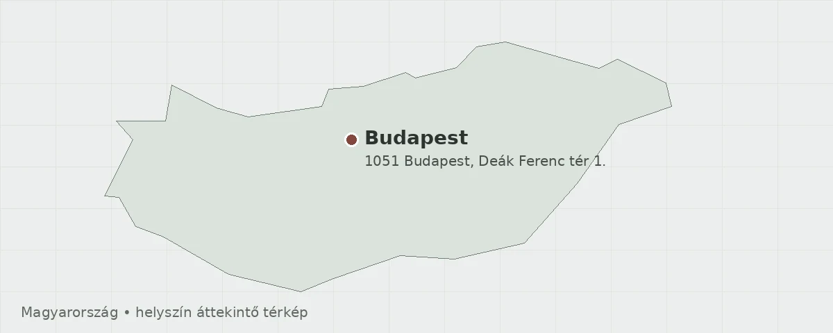 Magyarország térképe Budapest jelölésével